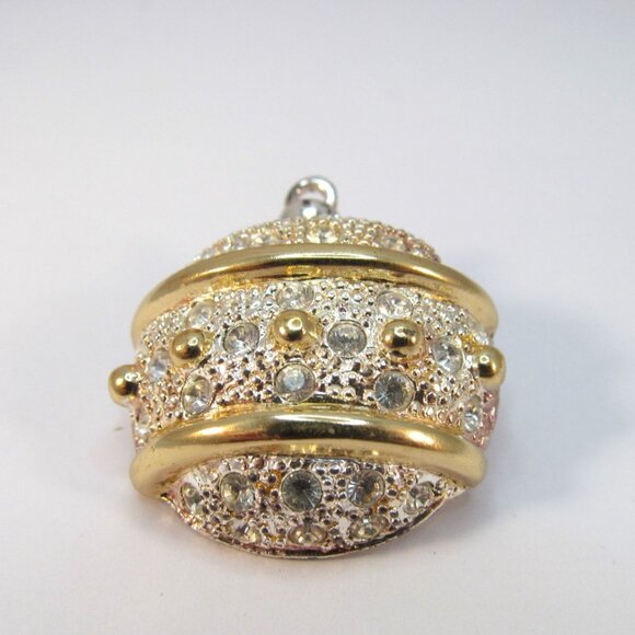 Vintage Christmas Ornament Brooch signed Roman - Picture 2 of 10